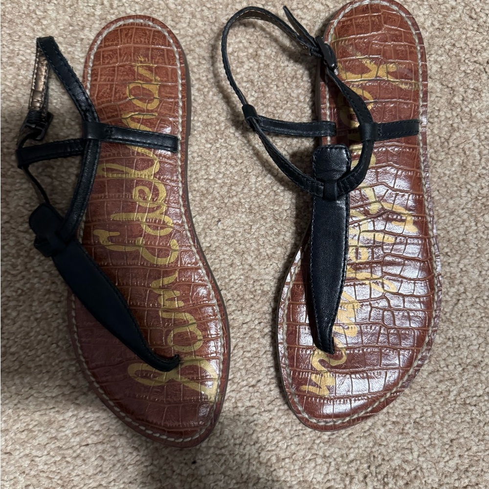 Sam Edelman Black and Brown Sandals